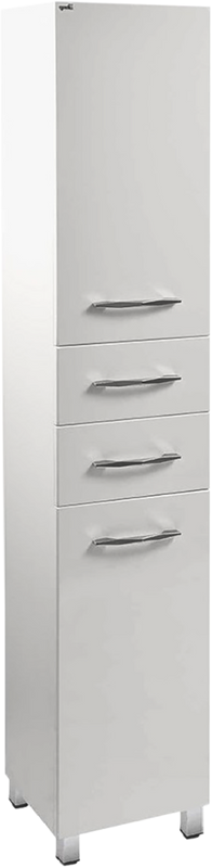 Шкаф пенал для ванной Emmy Рокард 40 R, с бельевой корзиной