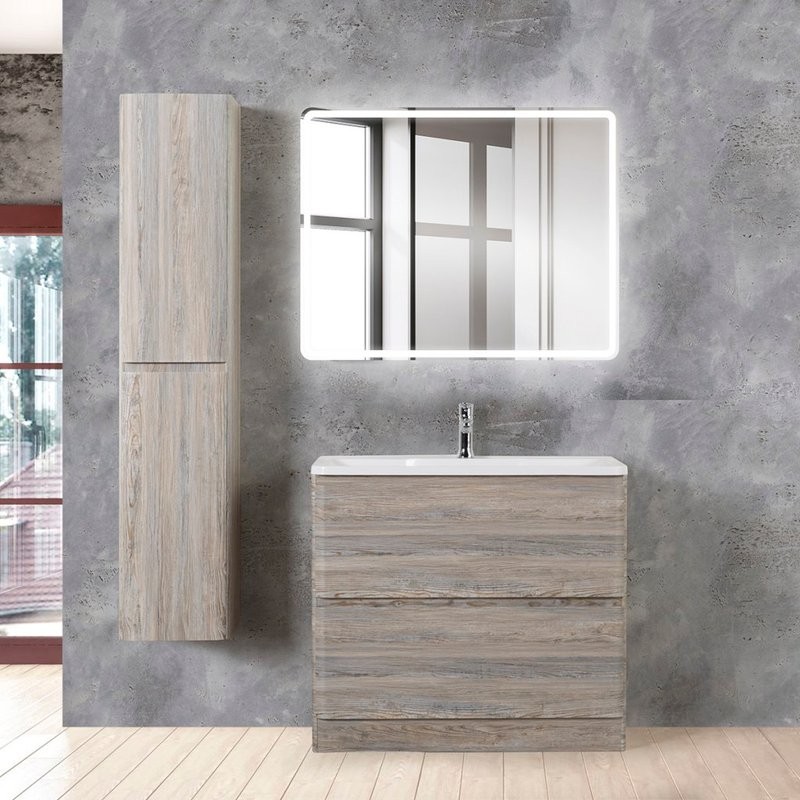 Шкаф пенал для ванной BelBagno Albano 32 pino scania