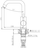 Смеситель для кухни Haiba HB72304-4