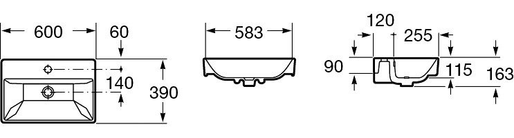 Тумба с раковиной Roca Oleta 60, капучино