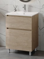 Тумба с раковиной Teymi Laina 60 напольная, светлый дуб