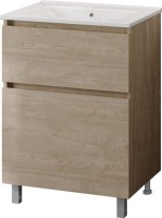 Тумба с раковиной Teymi Laina 60 напольная, светлый дуб