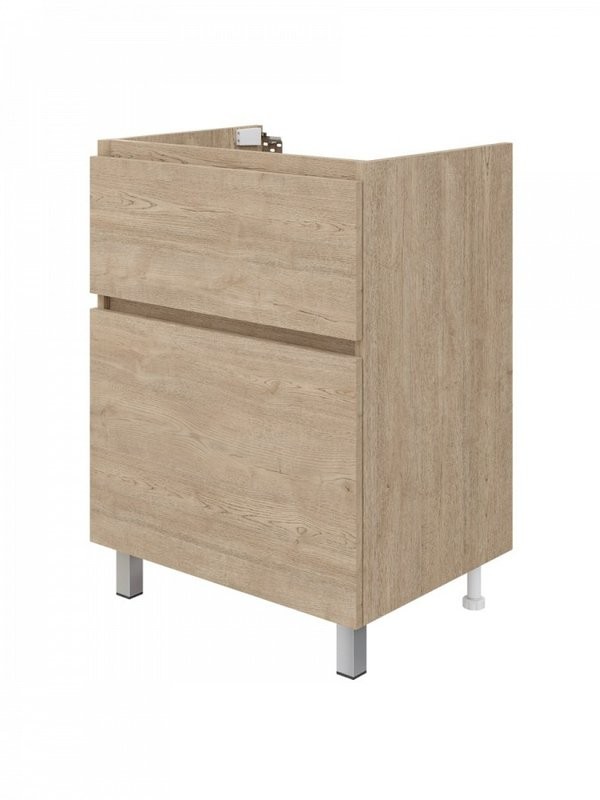 Тумба с раковиной Teymi Laina 60 напольная, светлый дуб