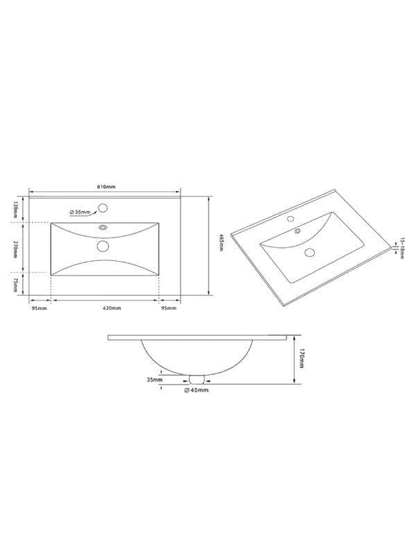 Тумба с раковиной Teymi Laina 60 напольная, светлый дуб