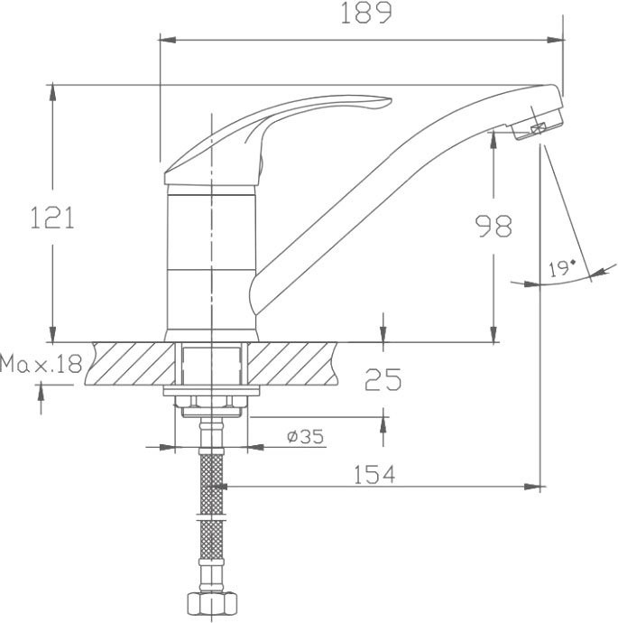 Смеситель для кухни Haiba HB36 HB4536-2