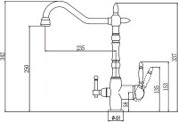 Смеситель для кухни Savol S-L1803S