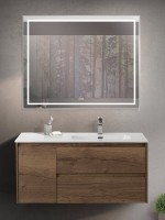Тумба с раковиной BelBagno Kraft R, 100 2 ящика, дверца, rovere tabacco