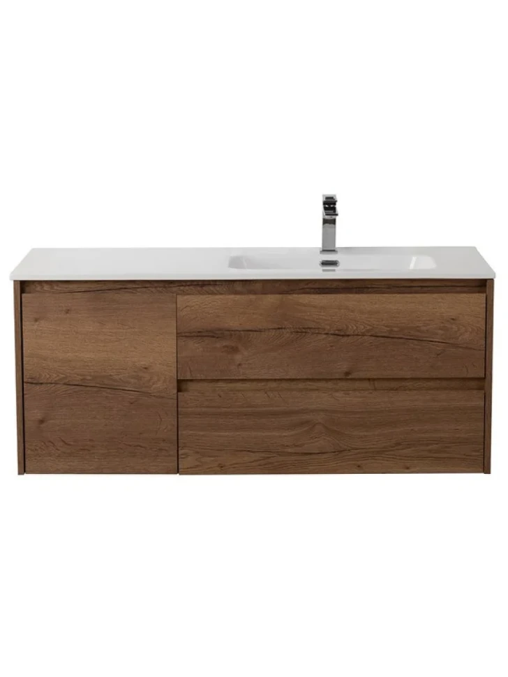 Тумба с раковиной BelBagno Kraft R, 100 2 ящика, дверца, rovere tabacco