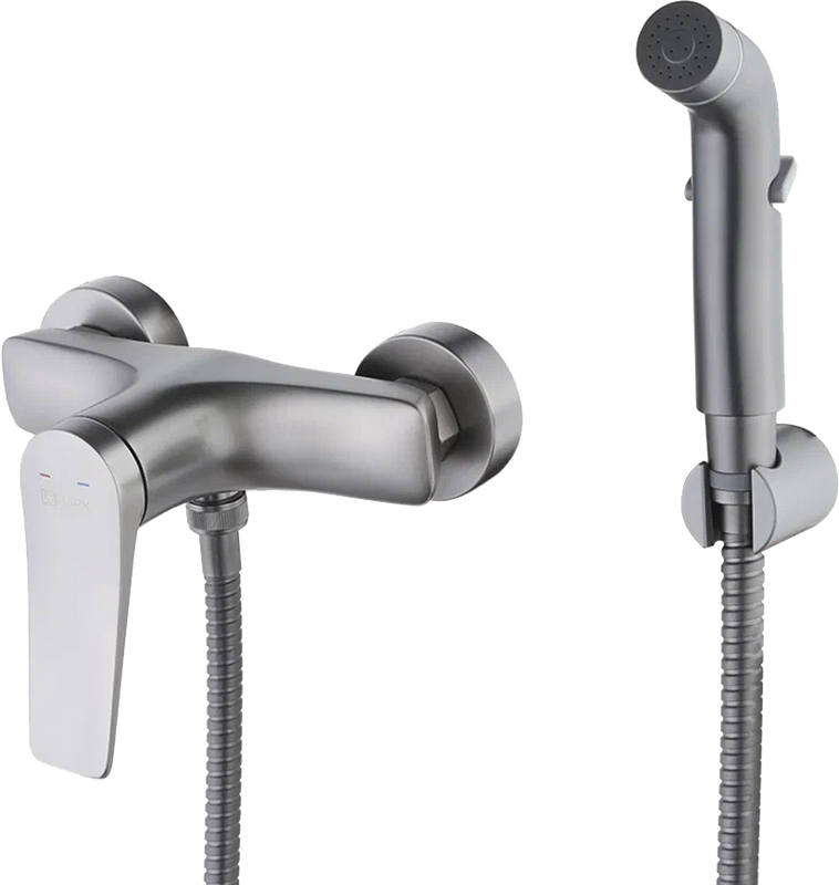 Гигиенический душ Lemark Bronx LM3718GM со смесителем, графит