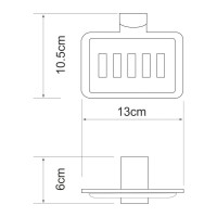 Набор Стакан Wasserkraft Leine White K-5028WHITE + Мыльница K-5069WHITE