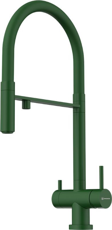Смеситель для кухни Omoikiri Kanto RG royal green, с гибким изливом