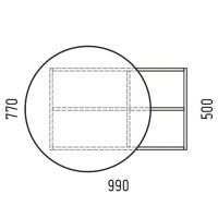 Зеркало-шкаф Corozo Форест 99 дуб канзас коричневый