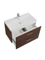 Тумба с раковиной BelBagno Due 80 ручки матовый атласный никель, noce