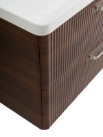 Тумба с раковиной BelBagno Due 80 ручки матовый атласный никель, noce