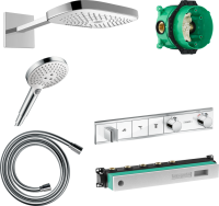 Душевой комплект Hansgrohe Raindance Select E 300 (3 jet) 26468400 + 26530400 + 28272000 + 15356400