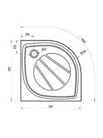 Поддон для душа Ravak Galaxy Pro Elipso Pro-90 матовый черный