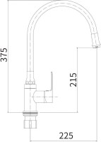 Смеситель для кухни Fashun A4082-7 черный, хром Смеситель для кухни Fashun A4082-7 черный, хром