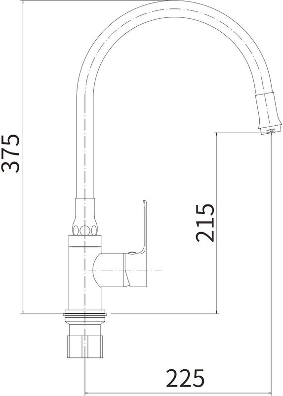 Смеситель для кухни Fashun A4082-7 черный, хром