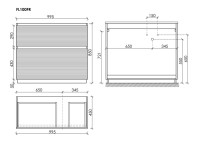 Мебель для ванной комнаты Sancos Folk Floor 100 правая напольная, капучино, раковина CN7015