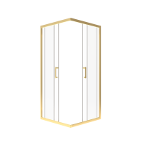 Душевой уголок Triton Фикс Голд Щ0000077241 100x100 см, без поддона, профиль матовое золото