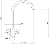 Смеситель для кухни Fashun A54028-7 черный