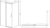 Душевой уголок Vincea Dice VSR-4D9014CL 140х90 см, профиль хром
