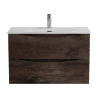 Тумба с раковиной BelBagno Marino-cer-mini 80 подвесная, rovere nature grigio