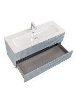 Мебель для ванной комнаты Cezares Duet-n 120 подвесная, 2 ящика, жемчужная голубая