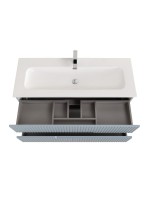 Мебель для ванной комнаты Cezares Duet-n 120 подвесная, 2 ящика, жемчужная голубая