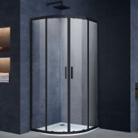 Душевой уголок Vincea Alpha VSQ-3AL900CLB 90x90, профиль черный, стекло прозрачное