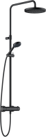 Душевая стойка Kludi Logo Dual Shower System 6808239-00 с термостатом, черная матовая