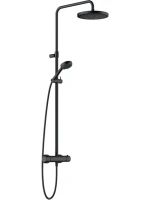 Душевая стойка Kludi Logo Dual Shower System 6808239-00 с термостатом, черная матовая