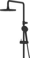 Душевая стойка Kludi Logo Dual Shower System 6808239-00 с термостатом, черная матовая