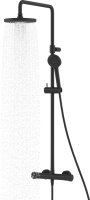Душевая стойка Kludi Logo Dual Shower System 6808239-00 с термостатом, черная матовая