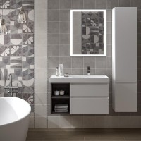 Шкаф пенал для ванной KERAMA MARAZZI Cubo 165 L белый матовый