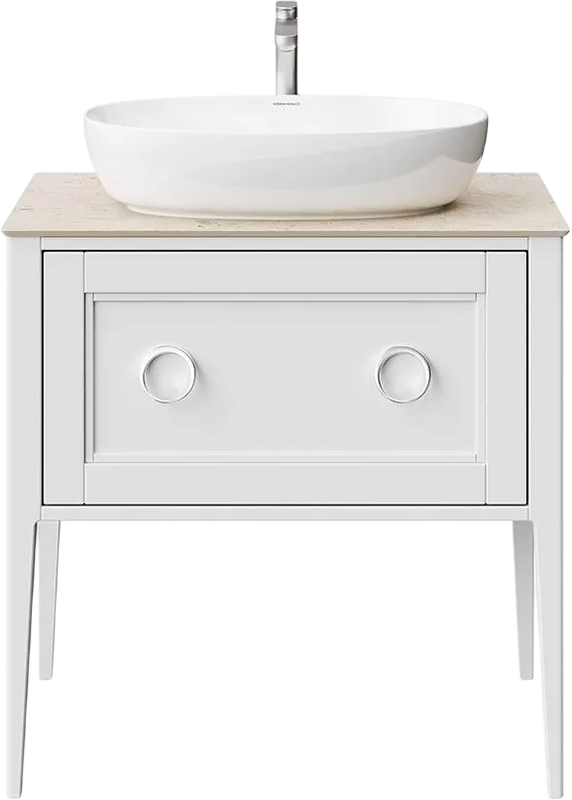 Тумба под раковину KERAMA MARAZZI Plaza Classic Neo 80 с органайзером, белая матовая