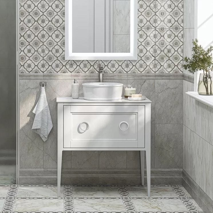 Тумба под раковину KERAMA MARAZZI Plaza Classic Neo 80 с органайзером, белая матовая