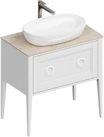 Тумба под раковину KERAMA MARAZZI Plaza Classic Neo 80 с органайзером, белая матовая