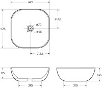 Накладная раковина BelBagno BB1301 накладная