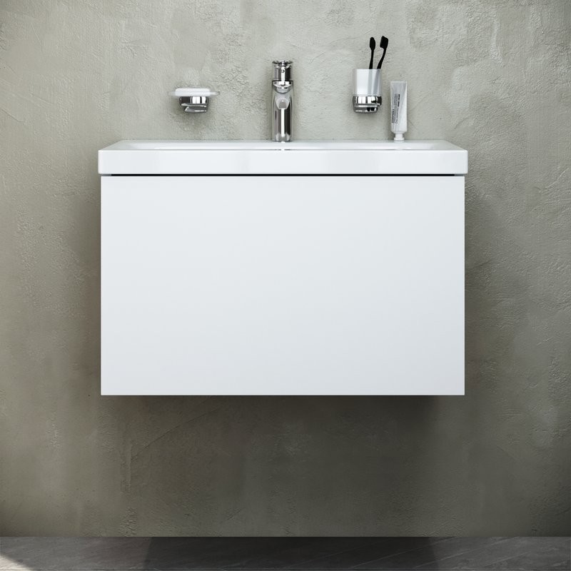 Тумба с раковиной AM.PM Gem 60 белый глянец, с 1 ящиком