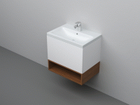 Тумба с раковиной AM.PM Gem 60 белый глянец, с 1 ящиком