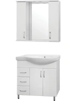Тумба с раковиной Style Line Эко Стандарт №25 82 белая, левая