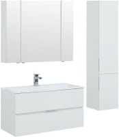Тумба с раковиной Aquanet Алвита 100 белая