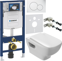 Комплект Унитаз подвесной Jacob Delafon Struktura EDE102 + Крышка E70024 с микролифтом + Инсталляция Geberit Duofix UP 320 111.300.00.5 + Кнопка Sigma 01 115.770.11.5 белая + Крепления 111.815.00.1 к стене + Звукоизоляция