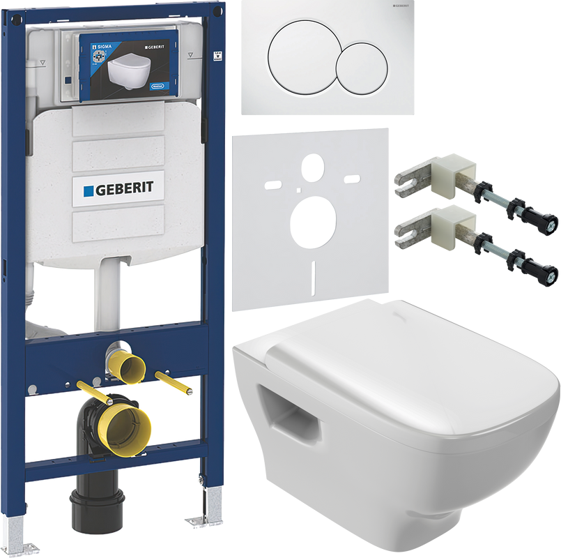 Комплект Унитаз подвесной Jacob Delafon Struktura EDE102 + Крышка E70024 с микролифтом + Инсталляция Geberit Duofix UP 320 111.300.00.5 + Кнопка Sigma 01 115.770.11.5 белая + Крепления 111.815.00.1 к стене + Звукоизоляция