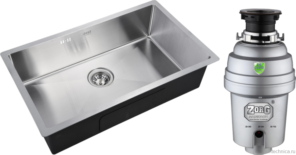 Комплект Мойка Zorg Inox R 7444 + Измельчитель Inox D