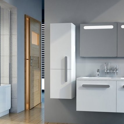 Шкаф пенал для ванной Ravak Chrome белый L