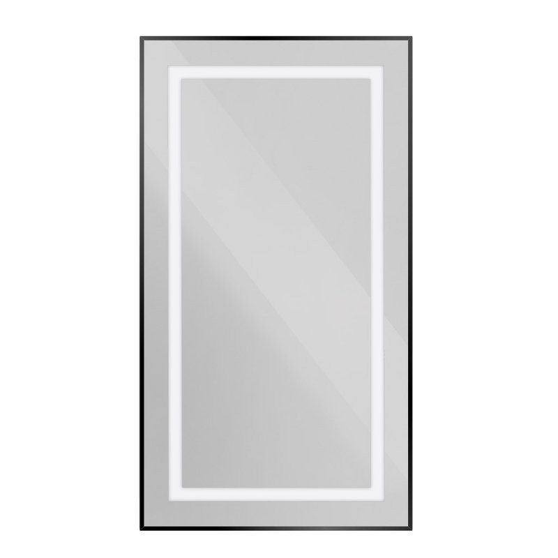 Зеркало BelBagno Kraft 50x90 с подсветкой, черное