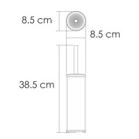 Ершик для унитаза Wasserkraft Wiese K-1027GUN METAL оружейная сталь