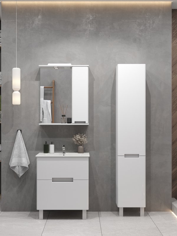 Мебель для ванной комнаты SanStar Ориана 60 напольная, раковина Sanita luxe Quadro 60